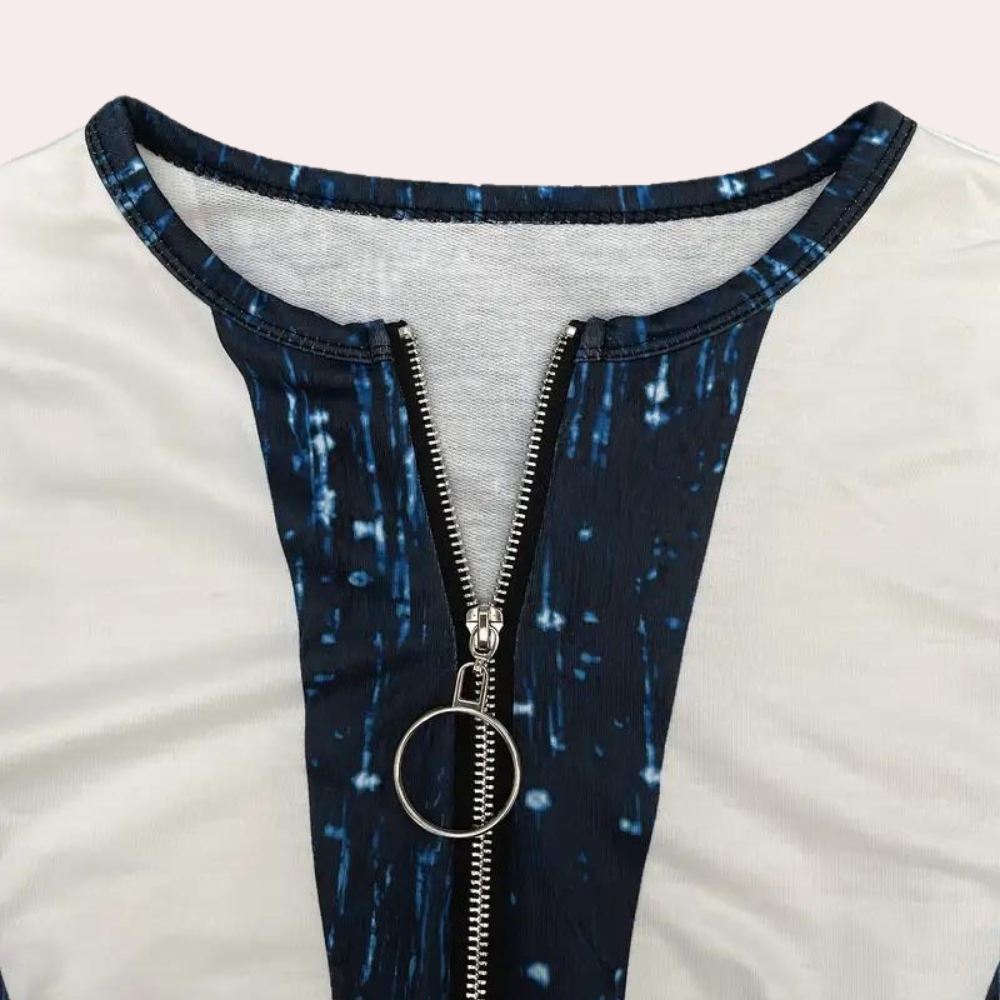 Novo - Moderne lange mouwen zomer shirt voor dames met rits