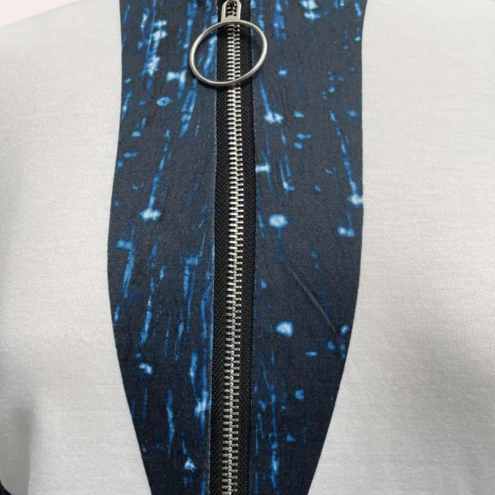 Novo - Moderne lange mouwen zomer shirt voor dames met rits