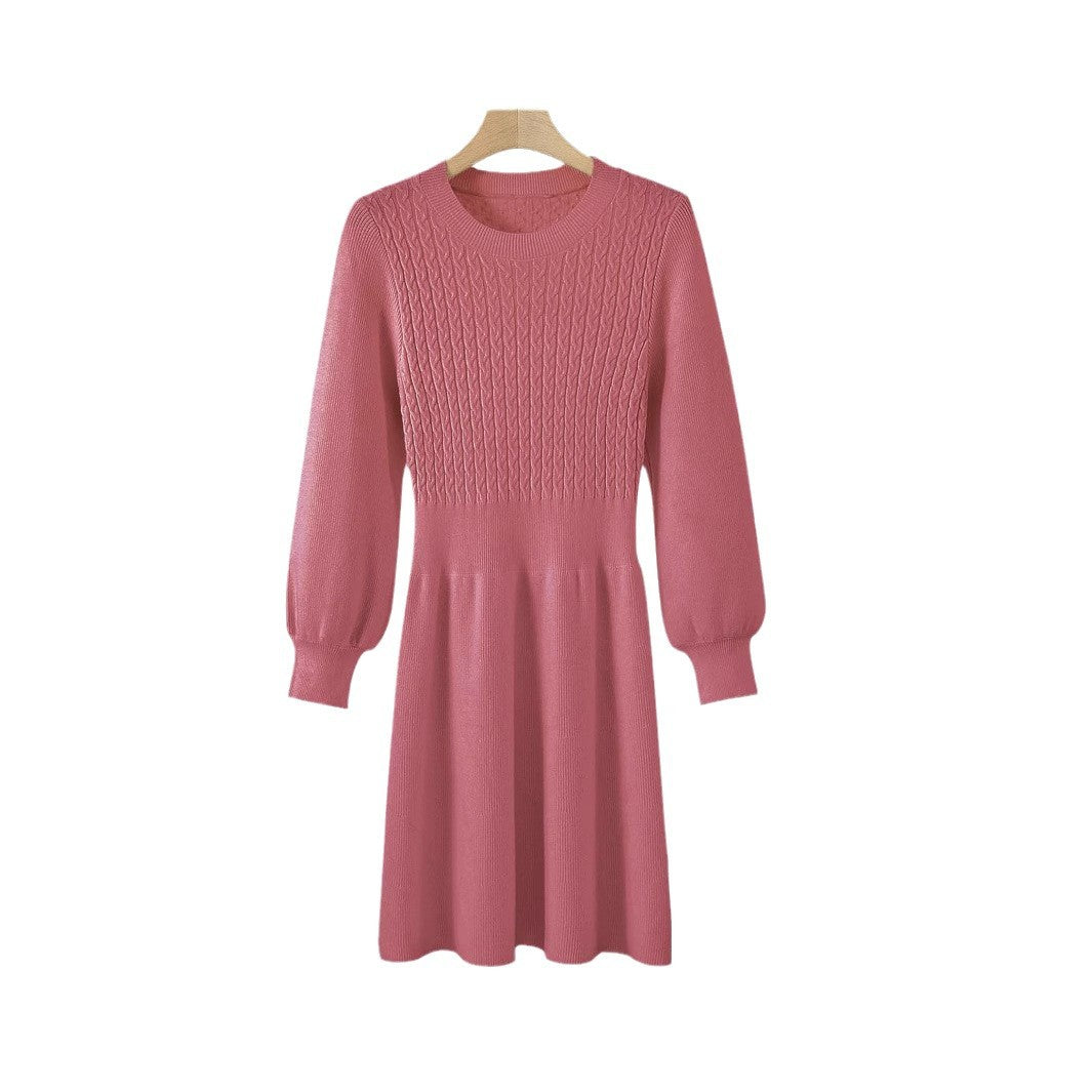 Novo | Ronde hals Kabeltricot Basislaag Jurk