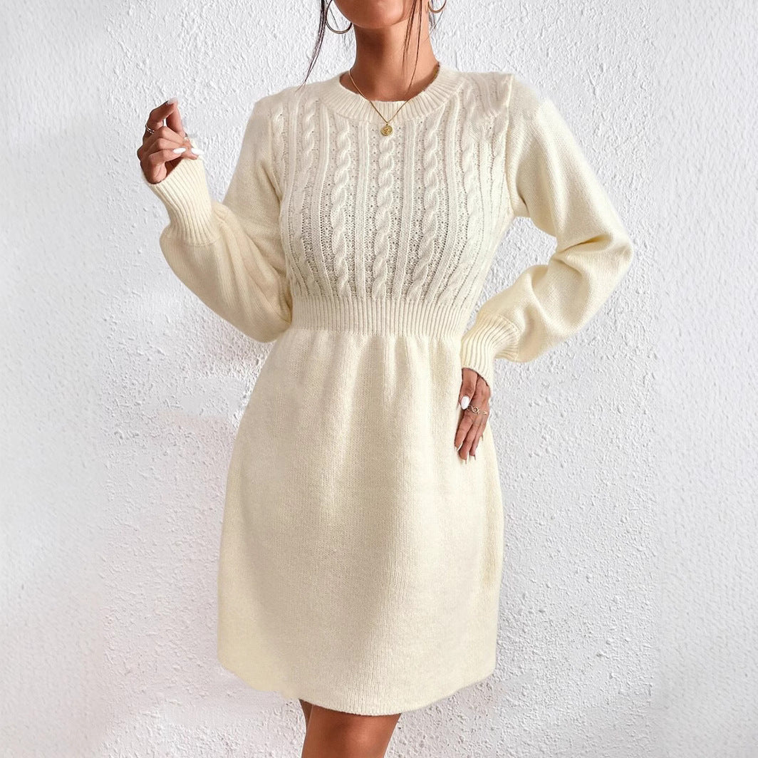Novo | Ronde hals Kabeltricot Basislaag Jurk