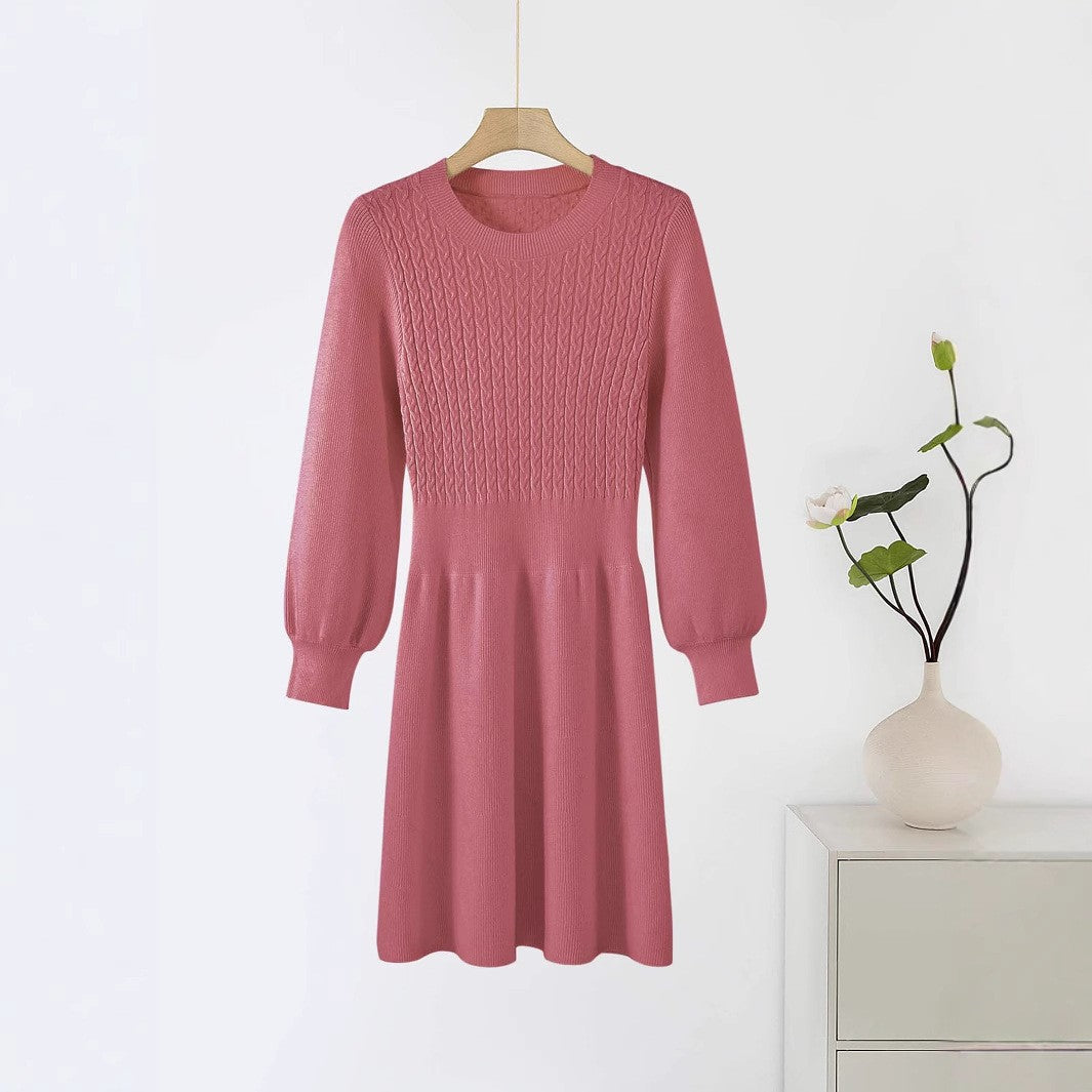 Novo | Ronde hals Kabeltricot Basislaag Jurk