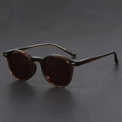 Novo - Heren Zonnebril | Lichtgewicht Ronde Frame | Retro Tortoiseshell Design | Streetstyle & Casual