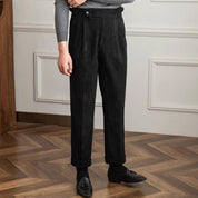 Novo | Vintage Corduroy Broek - Klassieke Napels Pasvorm, Retro Stijl